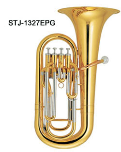 High-Grade Euphonium 4 Pistons,Bb Key,Gold Brass Leadpipe,Cupronickel Tuning Pipe,300mm(Bell Diameter),14.4mm(Bore Size)